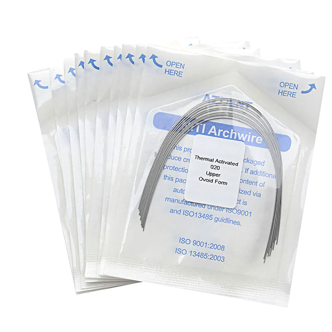 Thermal Active NiTi Arch Wire Ovoid Form Round 0.020 Upper 10pcs/Pack MediFocal