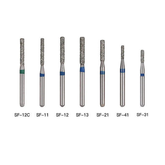 Diamond Bur SF Series Full Size Flat End Cylinder 5pcs/Pack MediFocal