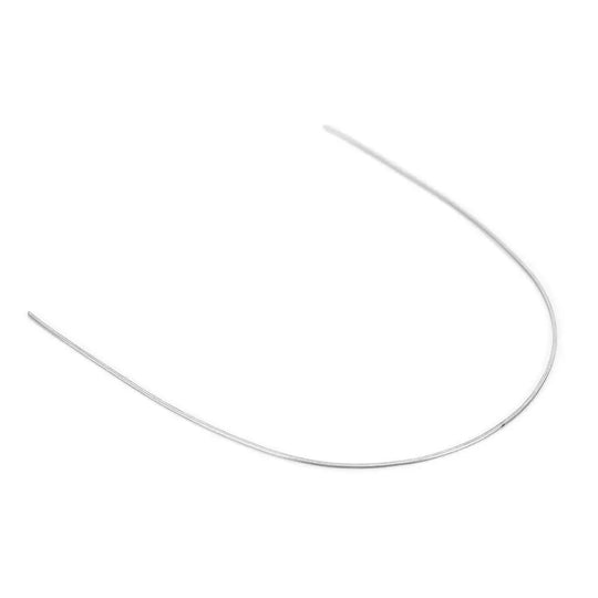 Archwire Stainless Steel Natural Form Rectangular 0.018 x 0.025 Upper 10pcs/Pack - Curved, thin stainless steel wire for orthodontic use, showcasing natural arch form for upper teeth alignment, with precise dimensions and high-quality finish