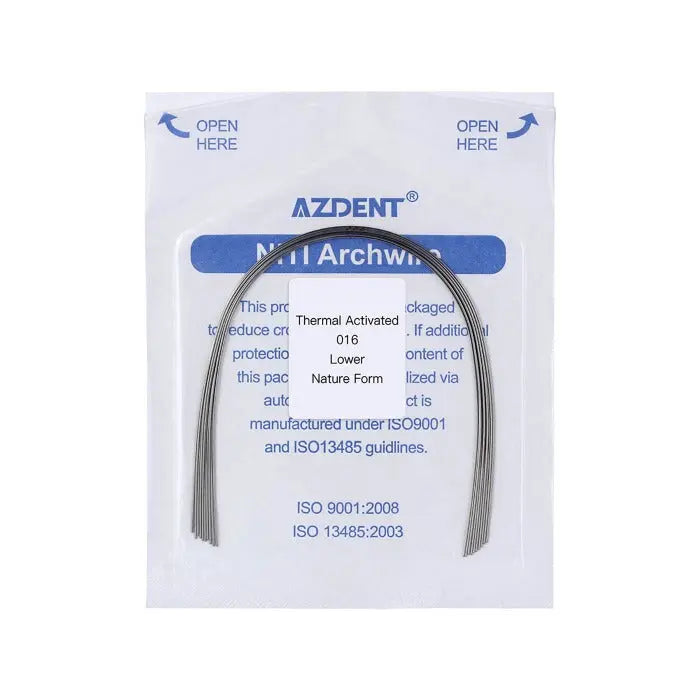 Thermal Active NiTi Archwire Natural Form Round 0.016 Lower 10pcs/Pack - MediFocal