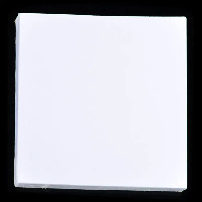 10 Pads Dental Mixing Pad 2x2 inch Bounded on 2 Sides 50Sheets/Pad: Close-up of a single white square mixing pad against a black background, showcasing its compact size and clean, professional appearance for dental applications