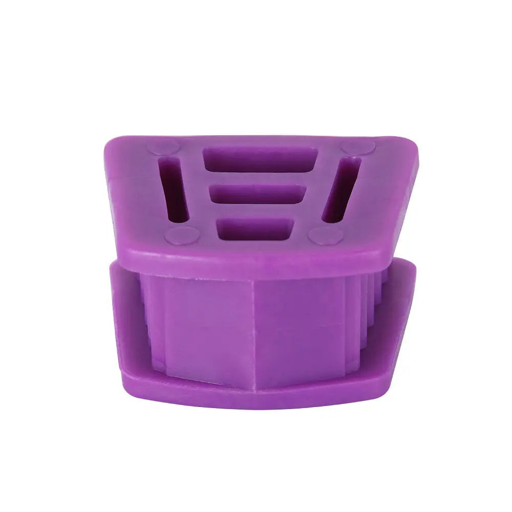 Purple silicone dental mouth opener occlusal pad from Dental Mouth Opener Occlusal Pad Teeth Prop Bite Rubber Retractor Latex set, showing curved shape with multiple slots for comfortable teeth positioning during dental procedures