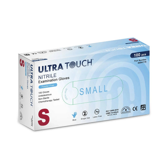 Ultra Touch Blue Nitrile Powder Free Disposable Exam Glove MediFocal