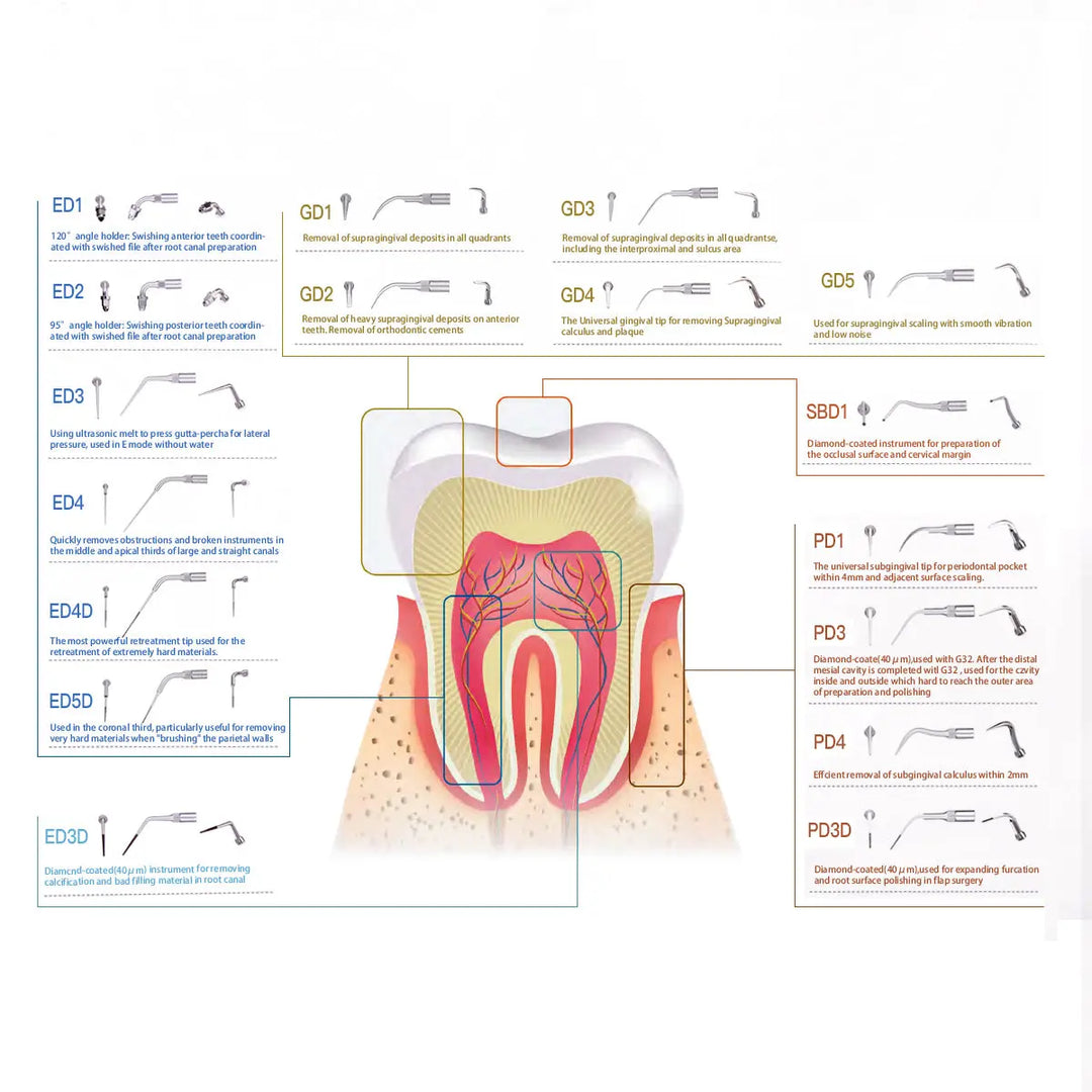 Ultrasonic Scaler Endodontic Tips ED3D MediFocal