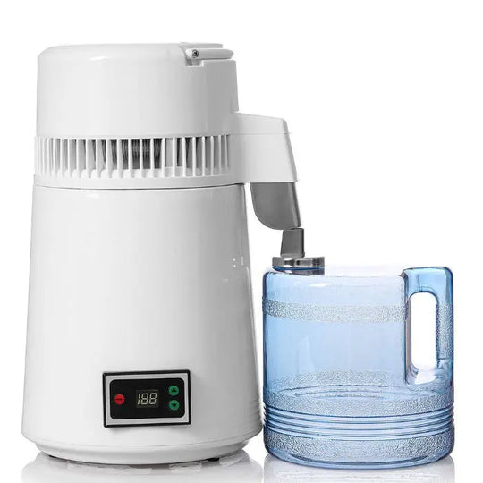 Water Distiller Stainless Steel Plastic Bucket Single Screen Button with Adjustable Temperature 4L MediFocal