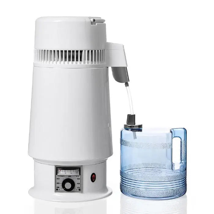 Water Distiller Stainless Steel Plastic Bucket with Temperature Control Knob High Foot 4L MediFocal