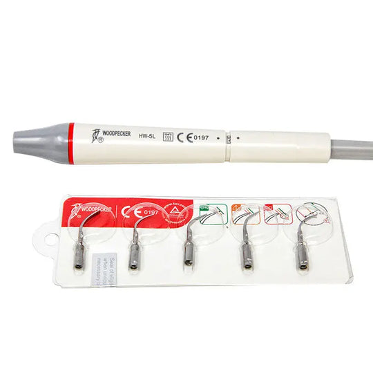 Woodpecker UDS-E LED Ultrasonic Scaler Kit Detachable Handpiece 8 Tips Scaling+Perio+Endo 2 Water Bottles Woodpecker