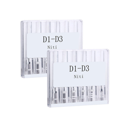 Dental Retreatment Rotary Engine Root Canal NiTi File D1-D3 6pcs/Box