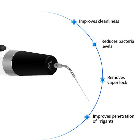 Dental Ultrasonic Activator Irrigator with 6 Tips Cordless Ultrasonic Operation 300° Rotation