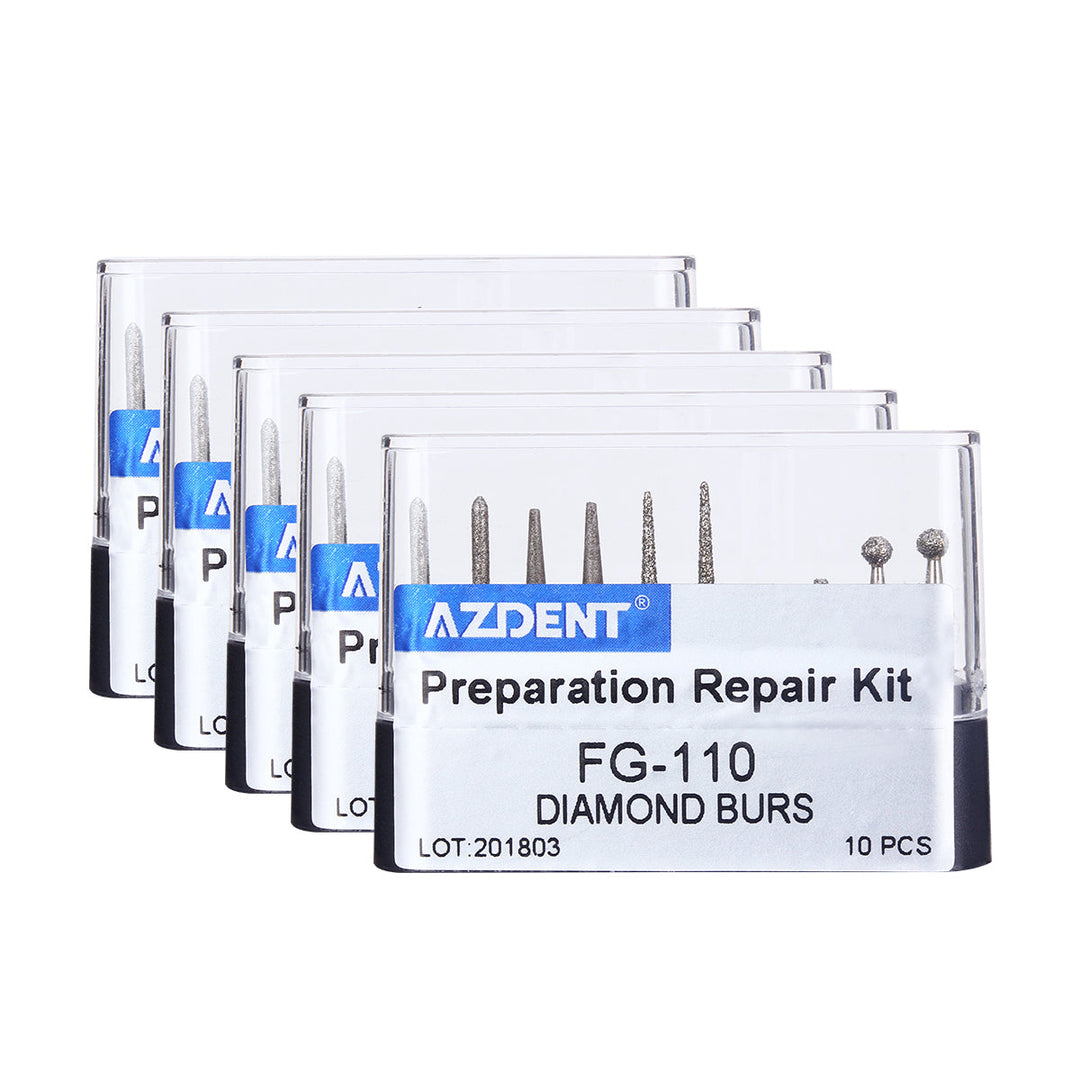 Dental Diamond Bur FG-110 Prepartion Repair Kit 10pcs/Kit