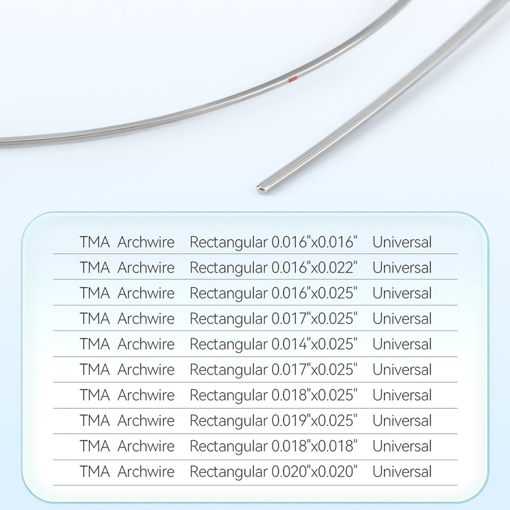 Dental Orthodontic Arch Wire TMA Titanium Molybdenum Alloy