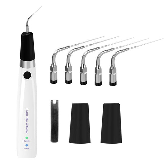 Dental Ultrasonic Activator Irrigator with 6 Tips Cordless Ultrasonic Operation 300° Rotation