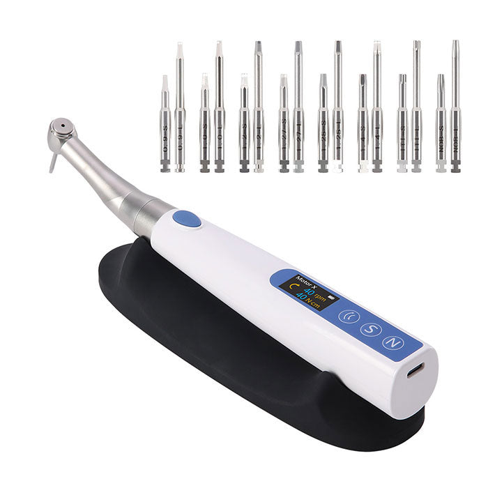 Dental Electric Wireless Torque Driver Universal Implant Torque Wrench 16pcs Drivers 10-50Ncm 360° Rotating