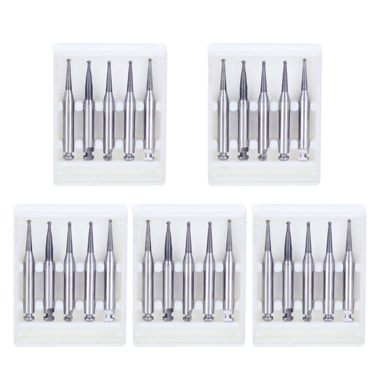 Dental RA #1 Round Carbide Bur for Slow Speed Latch 0.8mm 5pcs/Box