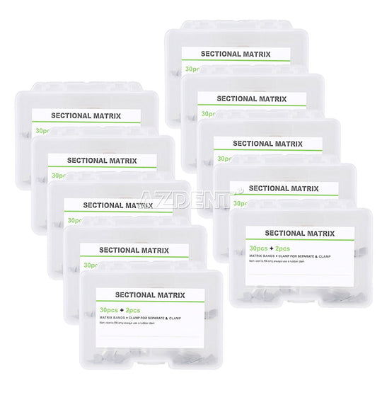 Dental Sectional Contoured Metal Matrices Matrix Refill F1 30pcs Bands And 2 Rings