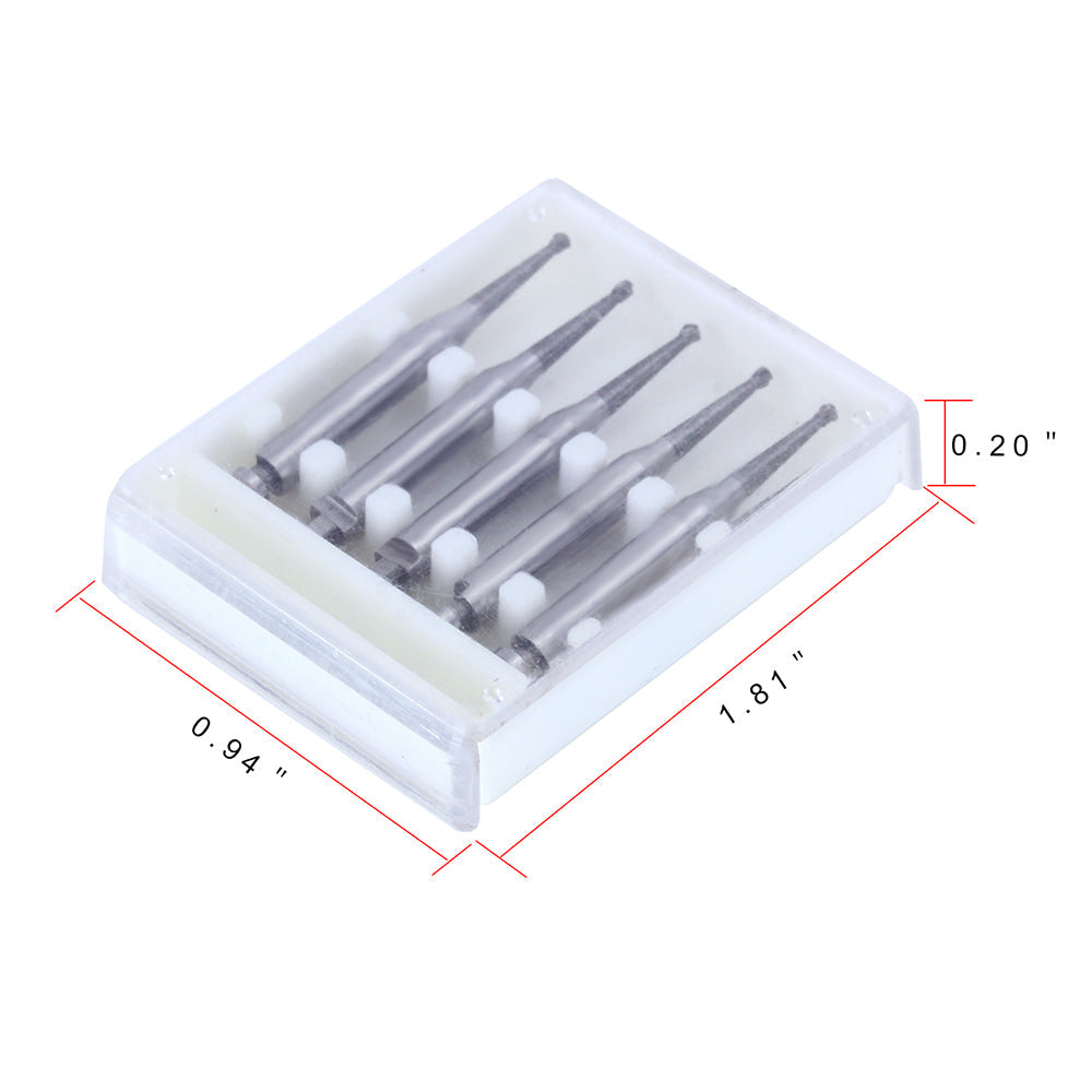 Dental RA #1 Round Carbide Bur for Slow Speed Latch 0.8mm 5pcs/Box