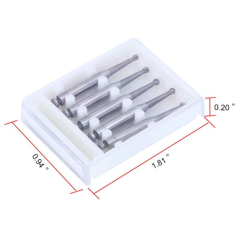 Dental RA #5 Round Carbide Bur for Slow Speed Latch 1.6mm 5pcs/Box