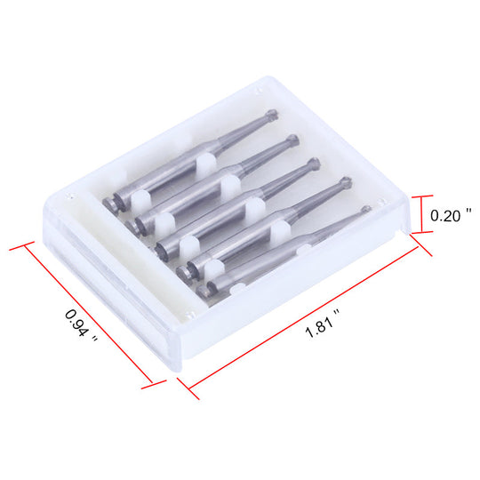 Dental RA #5 Round Carbide Bur for Slow Speed Latch 1.6mm 5pcs/Box