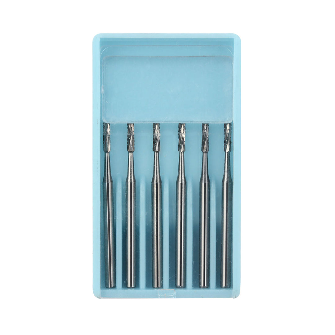 Dental Carbide Bur FG #557 Surgical Length Straight Fissure Crosscut 25mm 6pcs/Box