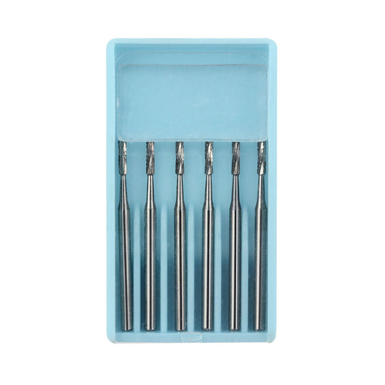 Dental Carbide Bur FG #557 Surgical Length Straight Fissure Crosscut 25mm 6pcs/Box