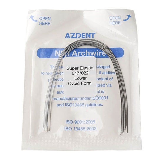 Archwire Niti Super Elastic Ovoid Rectangular Full Size 10pcs/Pack