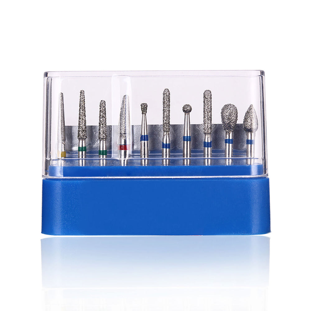 Dental Diamond Bur FG-108 Porcelain Shouldered Abutment Polishing Kit 10pcs/Kit