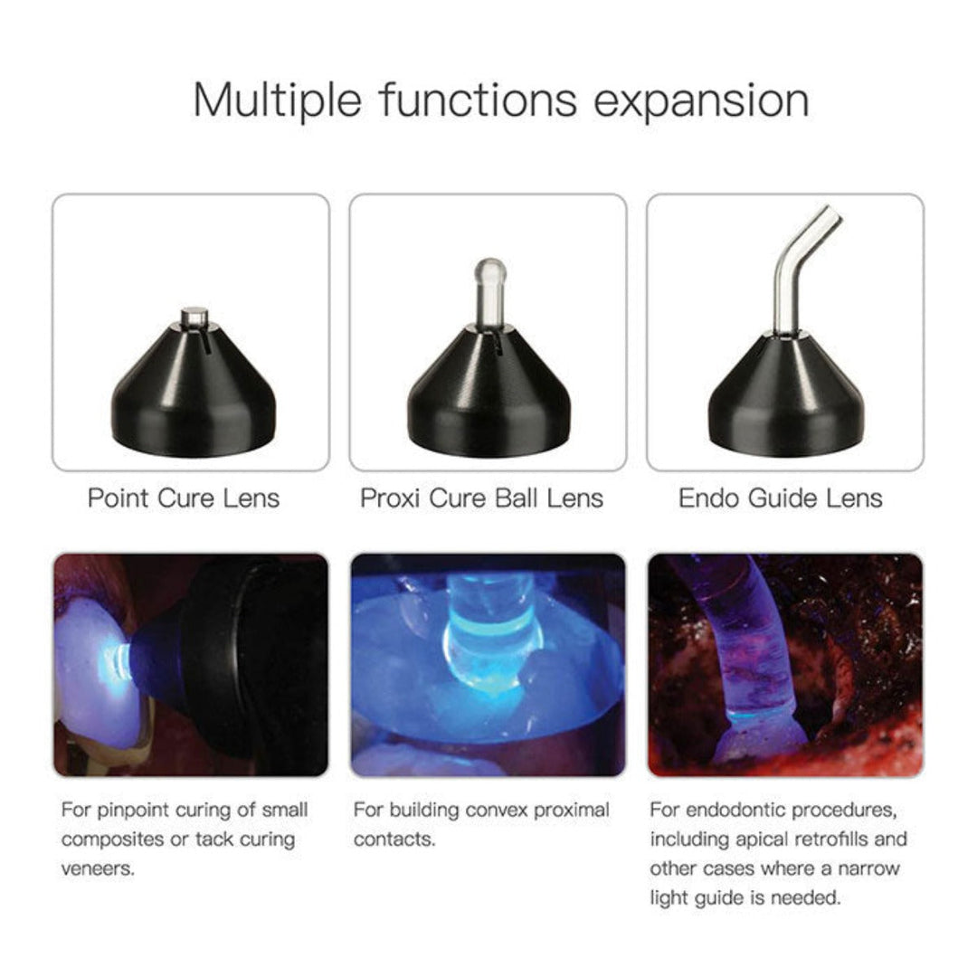 VAFU Curing Light LED Cordless OLED Screen 1 Second DeepCure Wide Specturm Metal Body With Caries Detector Light Meter 3200mW/Cm²