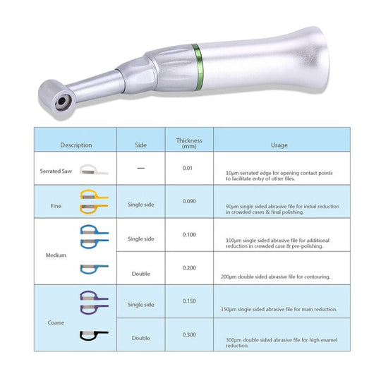 Dental Contra Angle Handpiece 4:1 Reduction Interproximal Stripping System