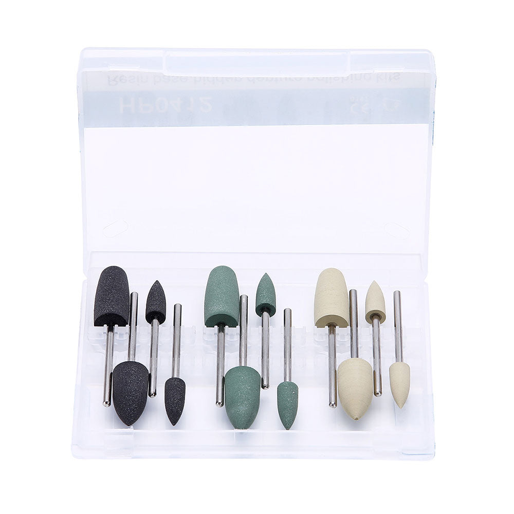 Dental Diamond Burs Hidden Resin Base Polishing Kit for Low Speed HP 0412 12pcs/Box