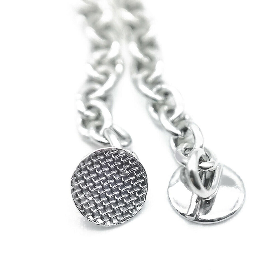 Dental Traction Button Chain Silver Round 2/Bag