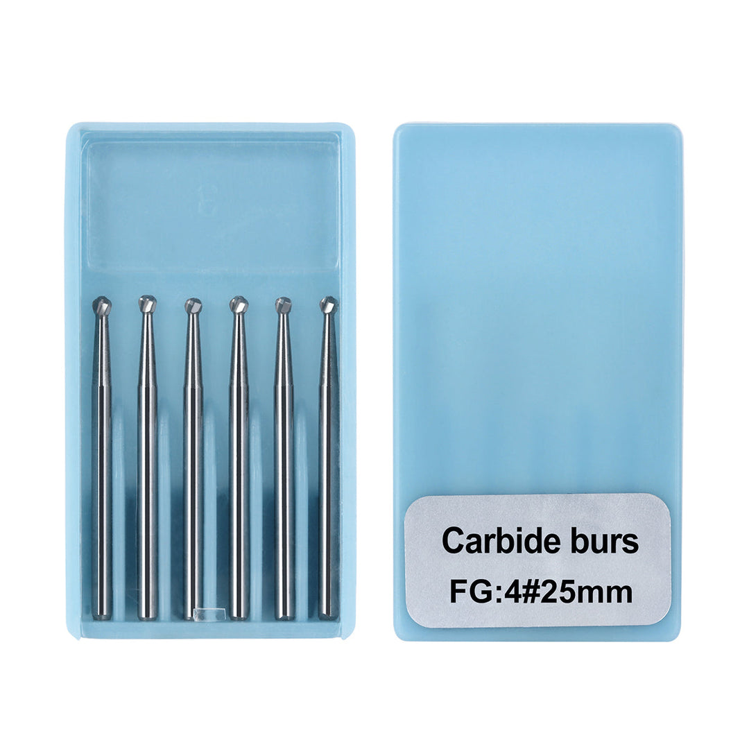 Dental FG #4 SL Surgical Length Round 25mm Carbide Burs 6pcs/Box