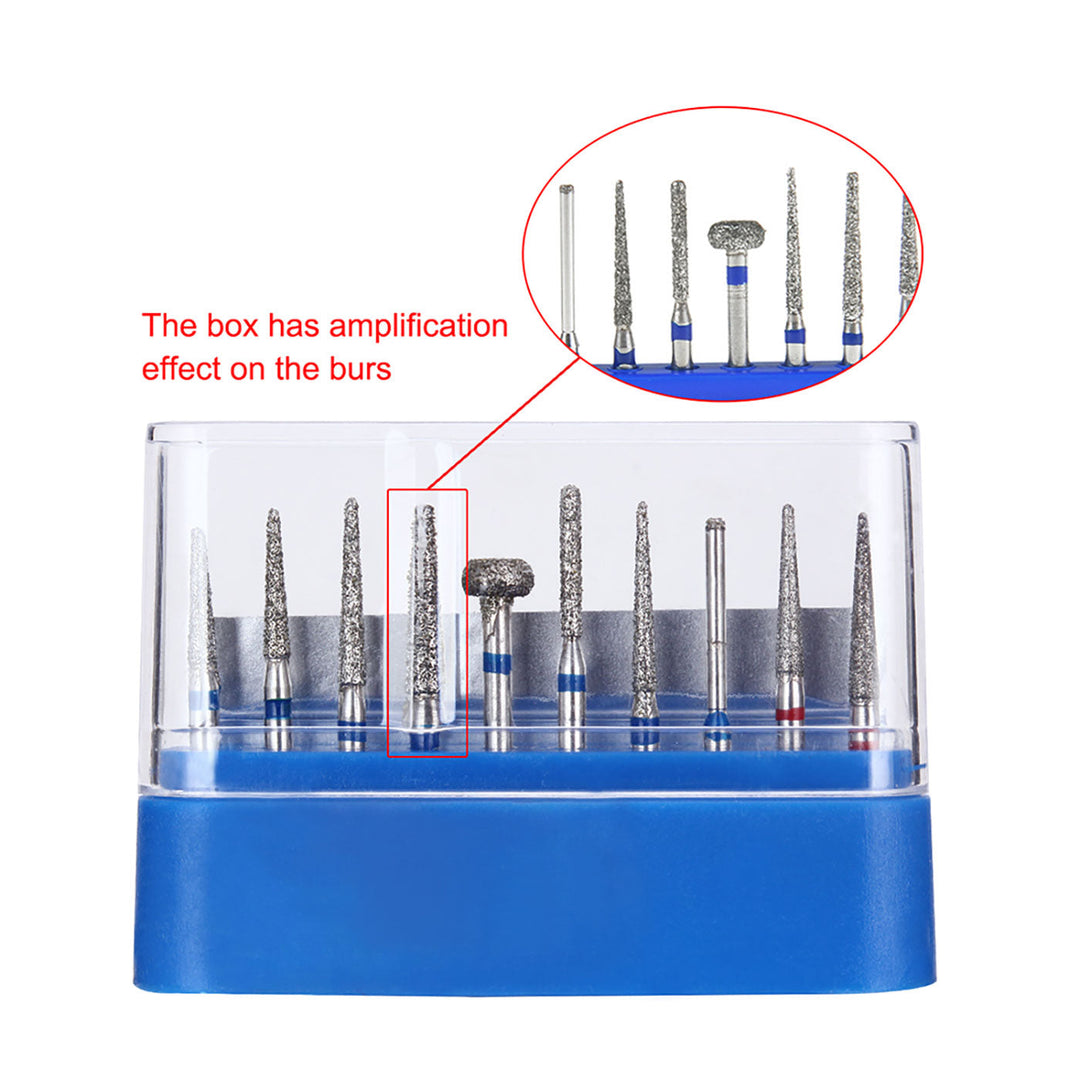 Dental Diamond Burs FG-101 For Crown Preparation Anterior Teeth Kit 10pcs/Kit