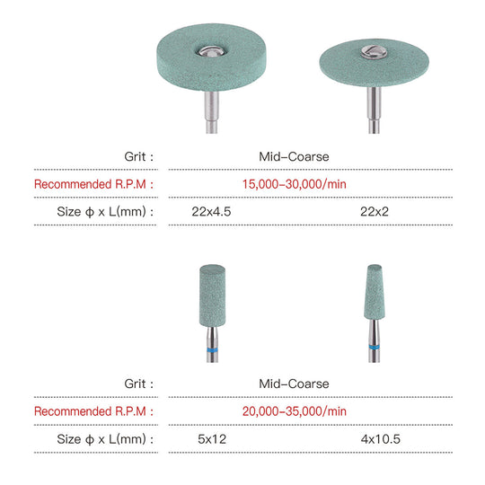 Dental Polishing Lab Ceramic Diamond Grinder Blue