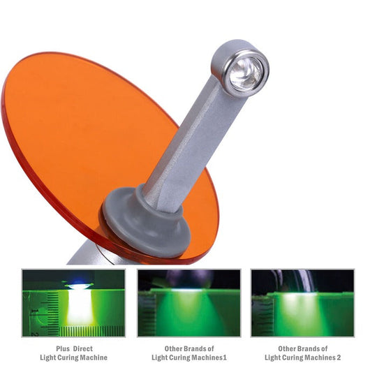 Curing Light Wireless LED 1 Second Broad Spectrum 385-515nm 7 Modes 2500mW/cm²