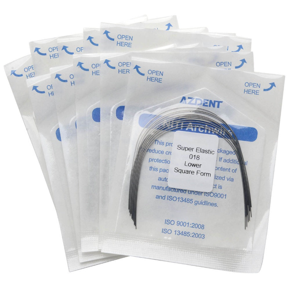 Archwire NiTi Super Elastic Square Round Full Size 10pcs/Pack