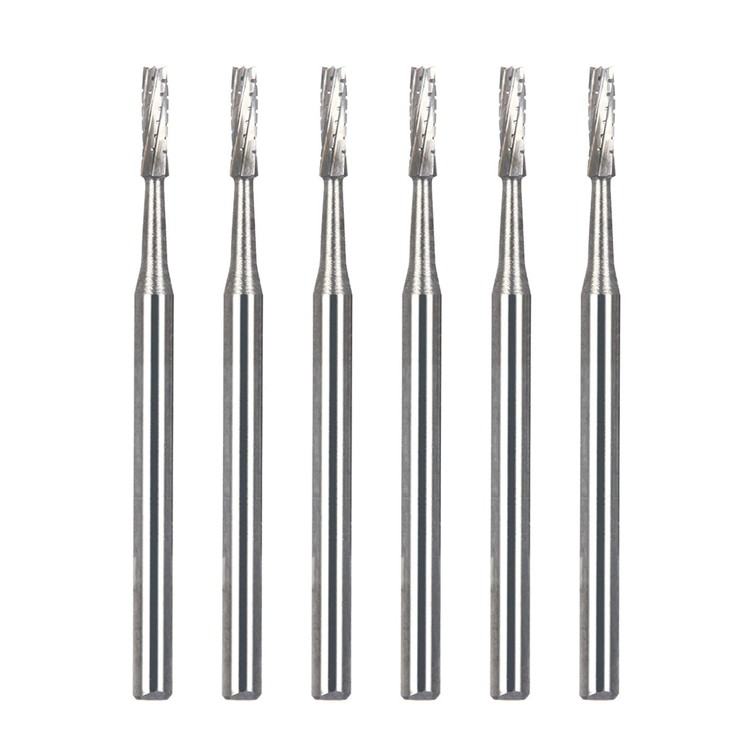 Dental Carbide Bur FG #557 Surgical Length Straight Fissure Crosscut 25mm 6pcs/Box