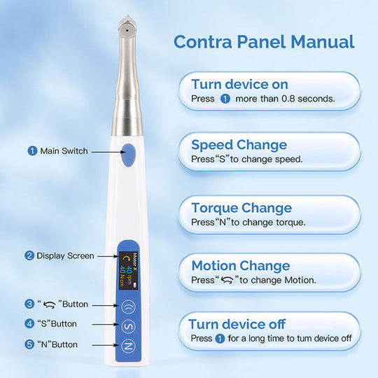 Dental Electric Wireless Torque Driver Universal Implant Torque Wrench 16pcs Drivers 10-50Ncm 360° Rotating