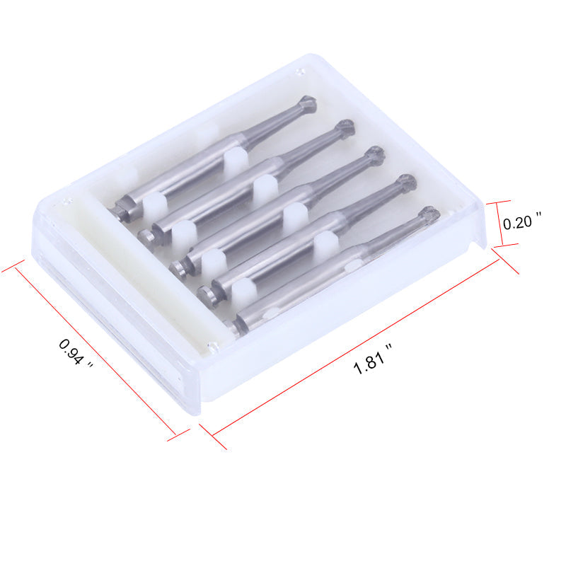 Dental RA #6 Round Carbide Bur for Slow Speed Latch 1.8mm 5pcs/Box