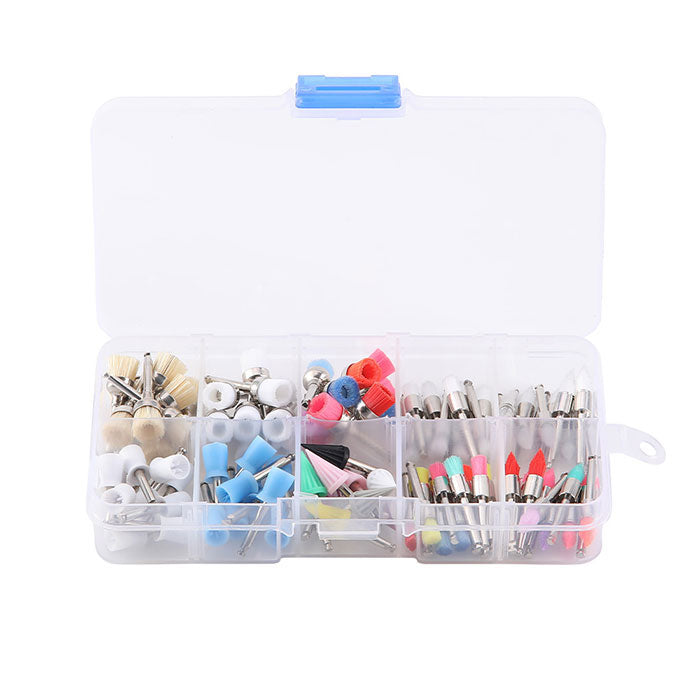 Dental Polishing Brush Cup Kits Colorful Nylon Bristle Silicone Material 100pcs/Box