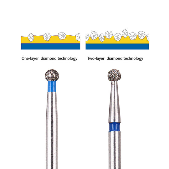 Diamond Burs FG BR-31 Round Ball Two Layers 5pcs/Box