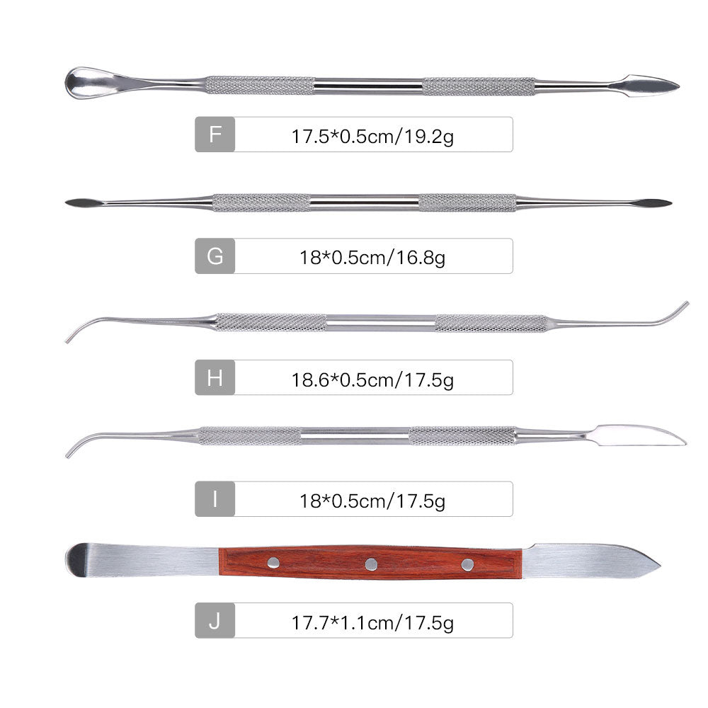 Dental Spatula Plaster Knife Practical Stainless Steel Versatile Teeth Wax Carving Tool Set 10pcs/Kit