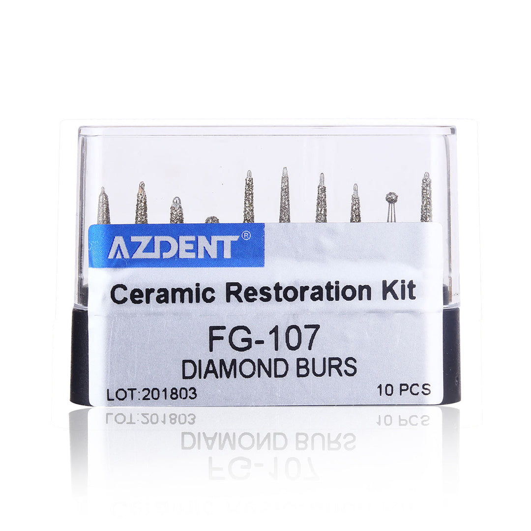 Dental Diamond Bur FG-107 Ceramic Restoration Kit 10pcs/Kit