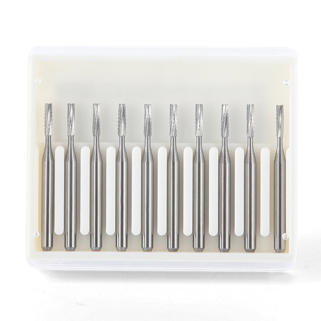 Dental Carbide Bur FG #557 Straight Fissure Crosscut 10/Box