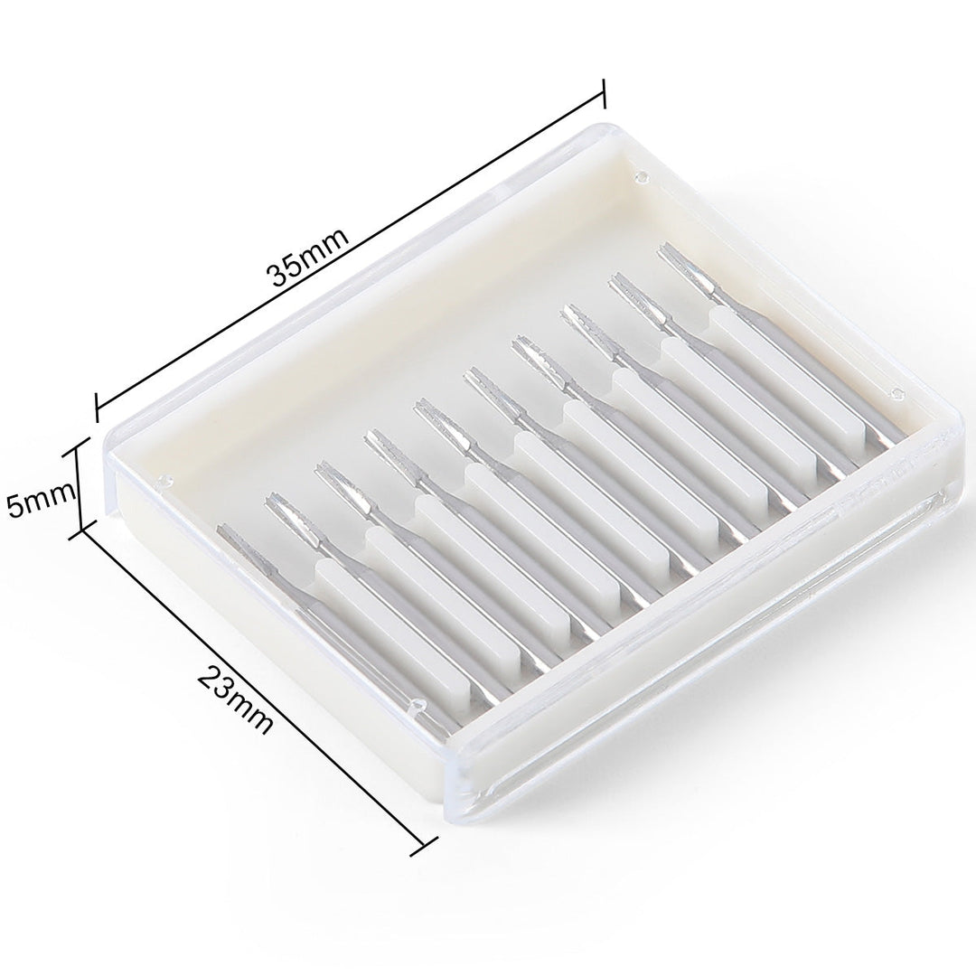 Dental Carbide Bur FG #557 Straight Fissure Crosscut 10/Box