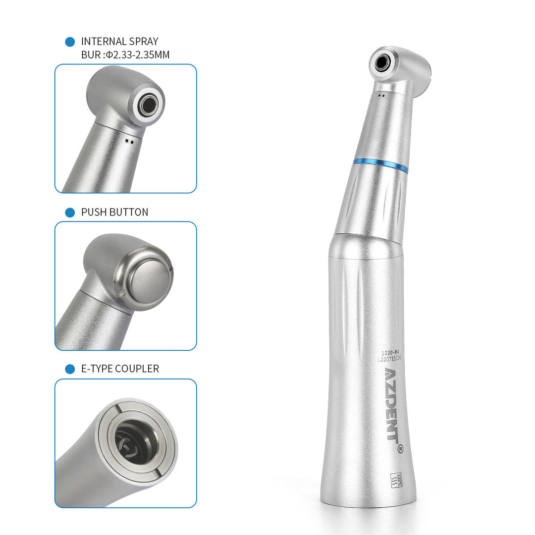 1:1 Push Button Low Speed Contra Angle Handpiece Internal Water