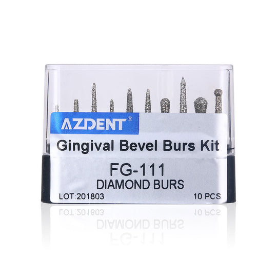 Dental Diamond Bur FG-111 Gingival Bevel Burs Kit 10pcs/Kit