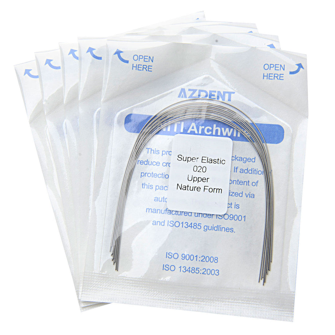 Arch Wire NiTi Super Elastic Natural Round 0.020 Upper 10pcs/Pack