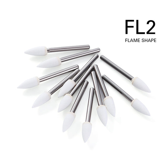 Dental Polishing FG Burs Flame Shape White Stone 12pcs/Kit