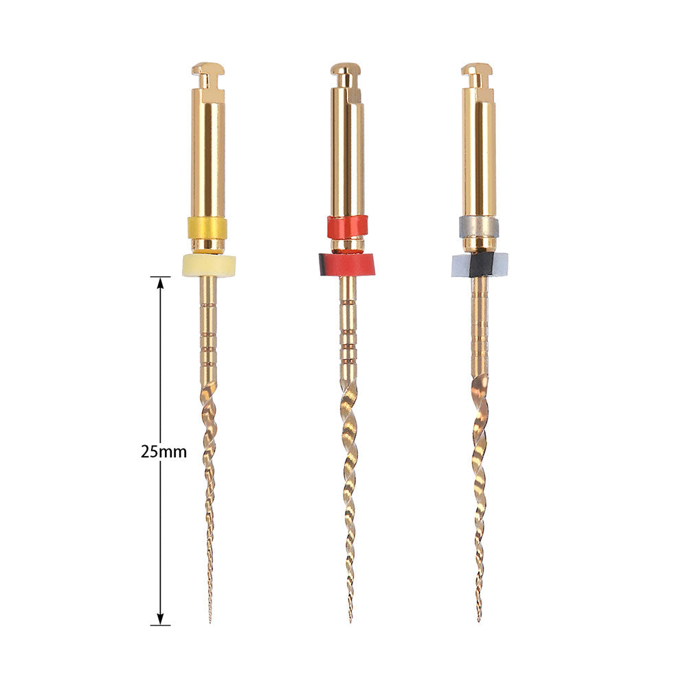 Dental NiTi Rotary Engine Files Assorted X1-X3 25mm 3pcs/Pack