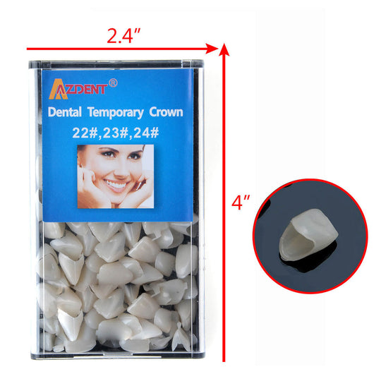 Dental Temporary Crown for Anterior Front Teeth 3 Sizes Mixed 22#23#24#